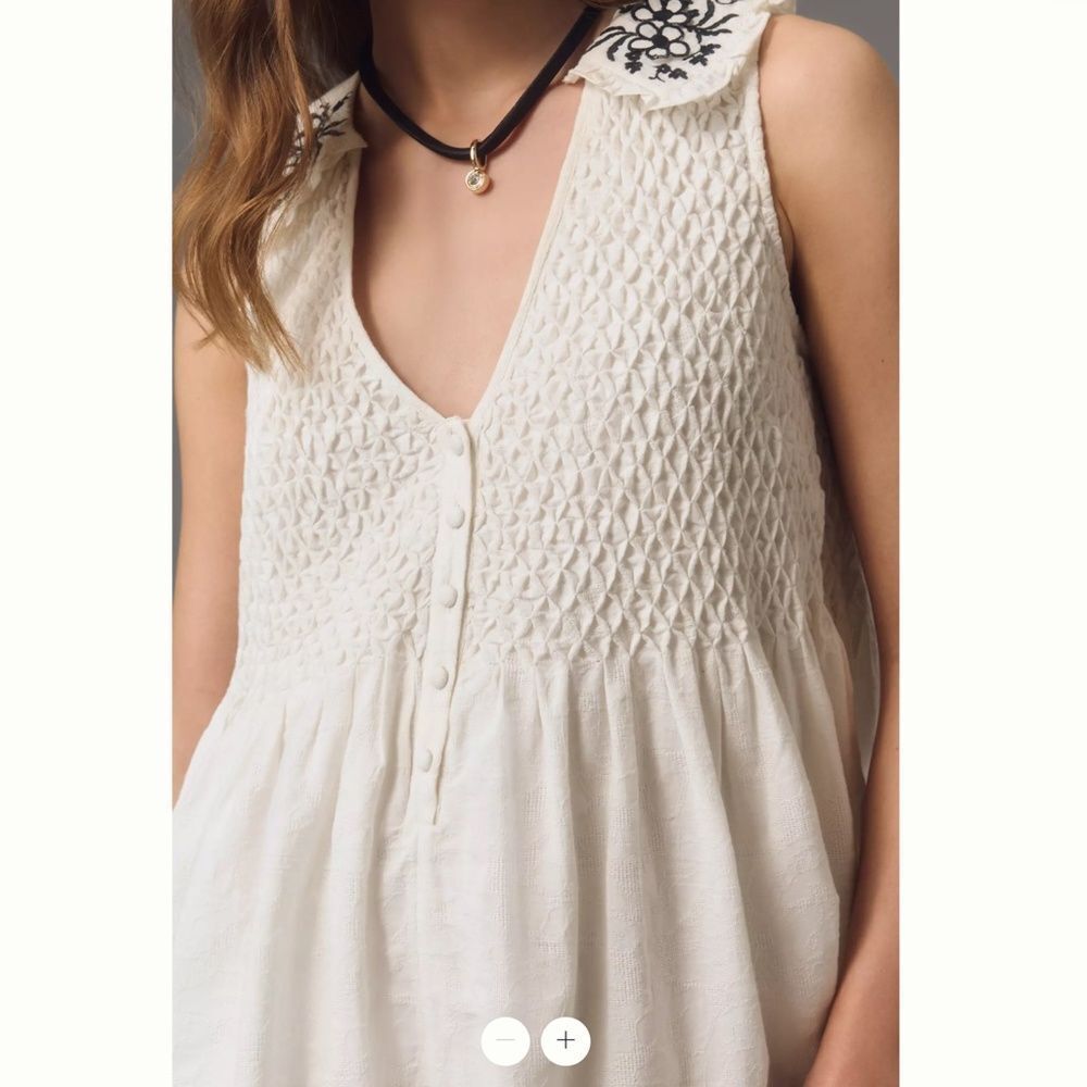 By Anthropologie A-Line Collar Romper - Picture 4 of 4